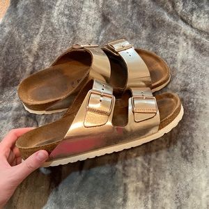 Birkenstock. Rose gold. Size 39.